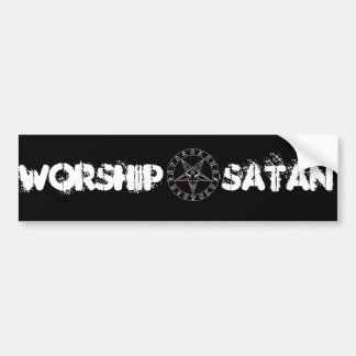 崇拝のSatanのバンパーステッカー バンパーステッカー