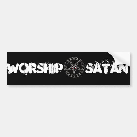 崇拝のSatanのバンパーステッカー バンパーステッカー (正面)