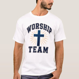 🎵 崇拝チームスタッフのタイポグラフィー 👕 Tシャツ
