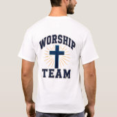🎵 崇拝チームスタッフのタイポグラフィー 👕 Tシャツ (裏面)