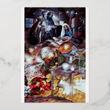 崇拝 – 宗教モダンクリスマスカード