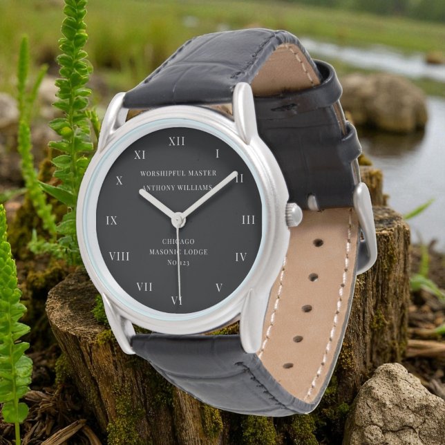 崇敬なるマスター フリーメイソン メイソニック ロッジ 腕時計 (クリエイターアップロード済み)