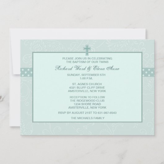 崇敬ペイズリー宗教招待状 招待状 (正面)