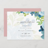 崇高なほこりっぽい青い花セージ結婚グリーン ポストカード (正面/裏面)