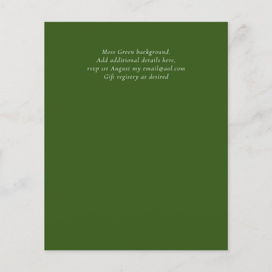 崇高なゲート金ゴールドグリッター結婚式の予算を招く (裏面)