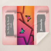 崇高なシック芸術的ミニマリズム感動的 シェルパブランケット (正面(横))