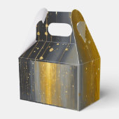 「崇高なシンプル:金ゴールドと銀雨 フェイバーボックス (裏面サイド)
