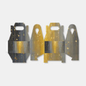 「崇高なシンプル:金ゴールドと銀雨 フェイバーボックス (折り畳みなし)