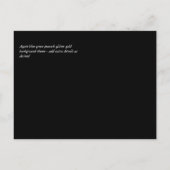 崇高なブラックと金ゴールドモダン結婚ズ ポストカード (裏面)