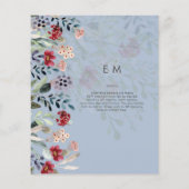 崇高なブルゴーニュの青結婚い花エレガントの (裏面)