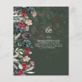 崇高なブルゴーニュの青結婚い花エレガントの (裏面)