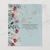 崇高なブルゴーニュの青結婚い花エレガントの (裏面)