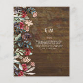 崇高なブルゴーニュの青結婚い花エレガントの (裏面)