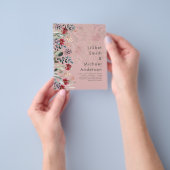 崇高なブルゴーニュの青結婚い花エレガントの チラシ (手)