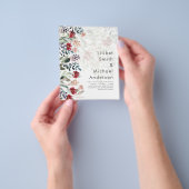 崇高なブルゴーニュの青結婚い花エレガントの チラシ (手)