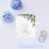 崇高な塵のような青い緑のユーカリ結婚プス チラシ (シングル)