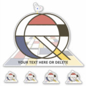 崇高な新可塑主義アートモノグラム。レターQ シール (正面)