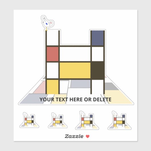 崇高な新可塑主義アートモノグラム。文字H シール (シート)