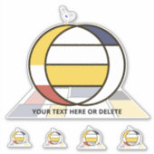 崇高な新可塑主義アートモノグラム。文字O シール (正面)