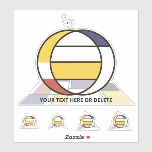 崇高な新可塑主義アートモノグラム。文字O シール (シート)