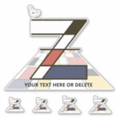 崇高な新可塑主義アートモノグラム。文字Z シール (正面)