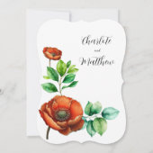 崇高な水の色の赤いケシのヴィンテージスタイル (裏面)