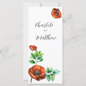 崇高な水の色の赤いケシのヴィンテージスタイル (裏面)