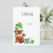 崇高な水の色の赤いケシのヴィンテージスタイル エンクロージャーカード (スタンド正面)