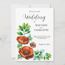 崇高な水の色の赤いケシのヴィンテージスタイル