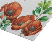 崇高な水の色の赤いケシの幸せな退職 カッティングボード (角)