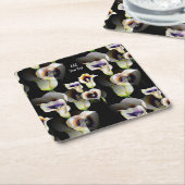 崇高な水の色アルムカラユリ スクエアペーパーコースター (アングル)