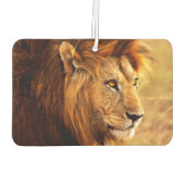 崇高な獅子写真 カーエアーフレッシュナー (裏面)