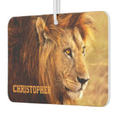 崇高な獅子写真 カーエアーフレッシュナー (左)