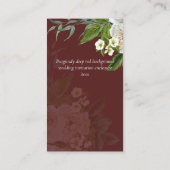 崇高な結婚式招待状詳細エンクロージャバラ エンクロージャーカード (裏面)