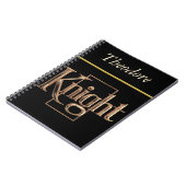 崇高な騎士の豪華なエンブレム ノートブック (左側)