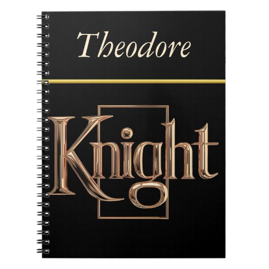 崇高な騎士の豪華なエンブレム ノートブック (正面)