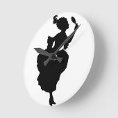 崇高なMarieアントワネットのシルエットの時計 ラウンド壁時計 (傾斜)