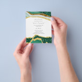 崇高エメラルドグリーン金ゴールドアゲート結婚ト チラシ (手)