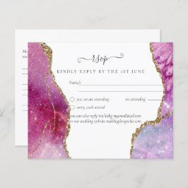 崇高ピンクアゲート金ゴールドグリッター結婚ズシック