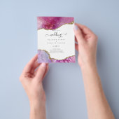 崇高ピンクアゲート金ゴールドグリッター結婚ズシック チラシ (手)