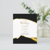 崇高ブラック金ゴールドホワイト結婚式招待状 (スタンド正面)