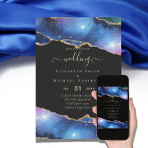 崇高AGATEパープルブルー金ゴールドグリッター結婚ズ