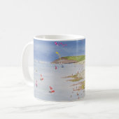 崖および湾 コーヒーマグカップ (正面左)