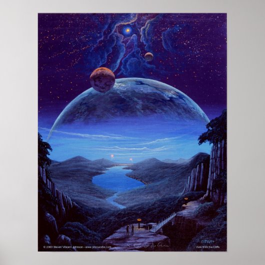 崖からの眺め ポスター (正面)