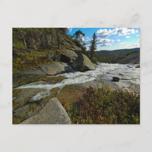 崖から川を下る ポストカード (正面)