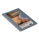 崖から見下ろすイギリス鉄道の少女 ノートブック (右側)