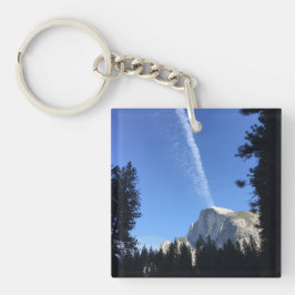 崖っぷちの雲 ヨセミテ ブルー カラー写真 キーホルダー