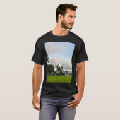 崖に巣を作るハクトウワシとThe Lone Bellowバンド Tシャツ (正面フル)