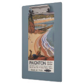 崖に見ているイギリスの鉄道の女の子 クリップボード (左)