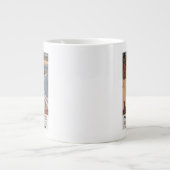 崖に見ているイギリスの鉄道の女の子 ジャンボコーヒーマグカップ (正面)